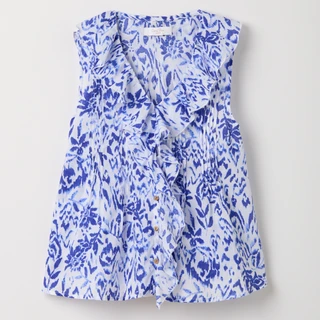 Thumbnail 1: Coral Bay Petite Sleeveless Ruffle Front Top 