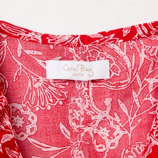 Thumbnail 3: Coral Bay Petite Sleeveless Ruffle Front Top 