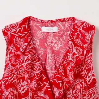 Thumbnail 5: Coral Bay Petite Sleeveless Ruffle Front Top 