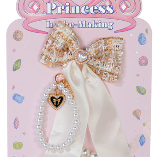 Thumbnail 2: Willow & Ruby Girl's 3 Pc Pearl Clutch, Hairclip, and Keychain 
