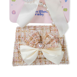 Thumbnail 3: Willow & Ruby Girl's 3 Pc Pearl Clutch, Hairclip, and Keychain 