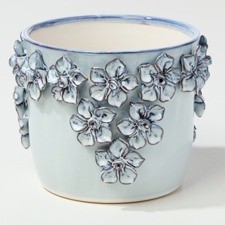 Thumbnail 1: Sagebrook Home 8 in Floral Applique Planter  