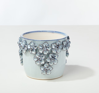 Thumbnail 3: Sagebrook Home 8 in Floral Applique Planter  