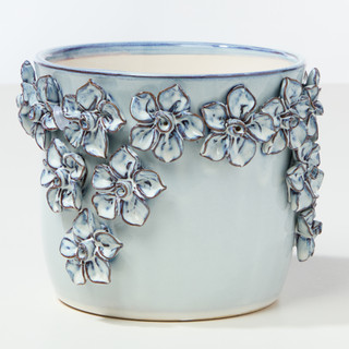 Thumbnail 4: Sagebrook Home 8 in Floral Applique Planter  