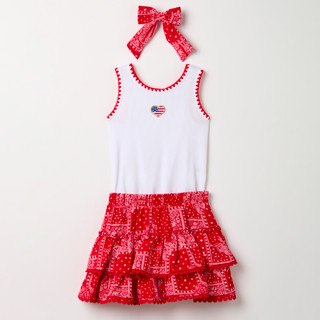 Thumbnail 7: No Comment Big Girls 2 Pc Bandana Tank & Skort Set 
