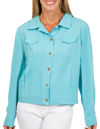 Thumbnail 1: Coral Bay Women's Long Sleeve Button Down Jacket 