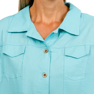 Thumbnail 3: Coral Bay Women's Long Sleeve Button Down Jacket 