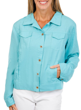 Thumbnail 4: Coral Bay Women's Long Sleeve Button Down Jacket 