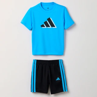 Thumbnail 1: Adidas Little Boys 2 Pc Short Sleeve Shirt & Shorts Set 