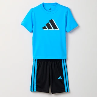 Thumbnail 5: Adidas Little Boys 2 Pc Short Sleeve Shirt & Shorts Set 