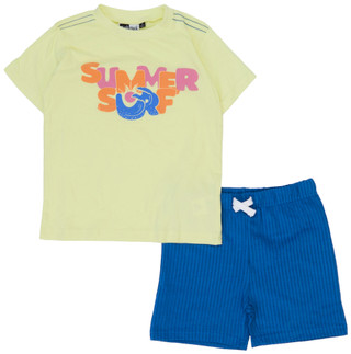Thumbnail 1: Mick Mack Little Boys 2 Pc Print Short Sleeve & Shorts Set 