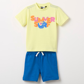 Thumbnail 3: Mick Mack Little Boys 2 Pc Print Short Sleeve & Shorts Set 