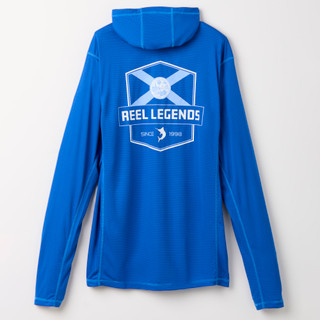 Thumbnail 2: REEL LEGENDS Men's Long Sleeve Hoodie Fishing Shirt 