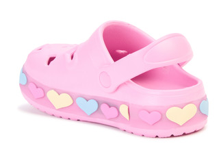 Thumbnail 2: Laura Ashley Girls Lighted Heart Clogs 