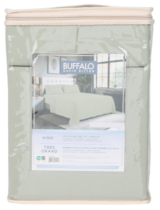 Thumbnail 2: Buffalo David Bitton King 4 Pc Micro Washed Sheet Set 
