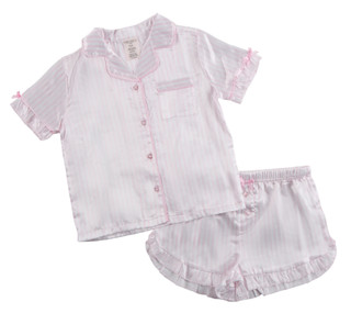 Thumbnail 1: Paris Hilton Big Girls 2 Pc Stripe Pajama Shorts Set 