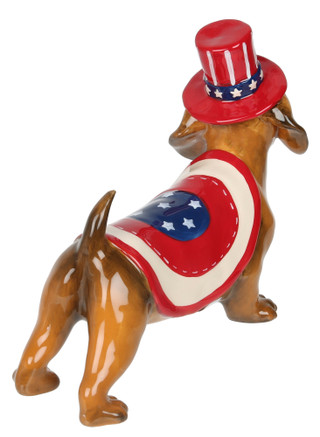 Thumbnail 2: BLUE SKY 8 In Stand Tall American Ceramic Dachshund 