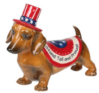 Thumbnail 1: BLUE SKY 8 In Stand Tall American Ceramic Dachshund 