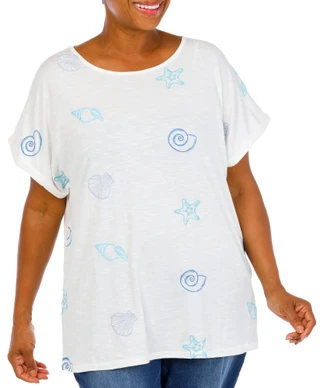 Thumbnail 1: Anneliese Women's Plus Embroidered Shell Top 