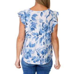 Thumbnail 2: Cure Apparel Women's Floral Print Top 