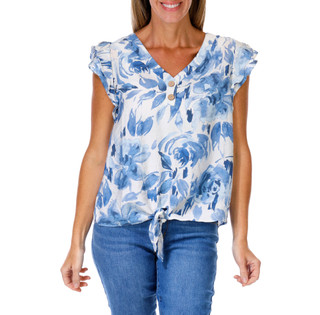 Thumbnail 1: Cure Apparel Women's Floral Print Top 