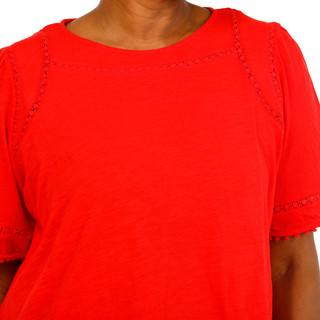 Thumbnail 4: Kate Park Women's Plus Crochet Trim Top 