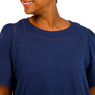 Thumbnail 4: Kate Park Women's Plus Crochet Trim Top 
