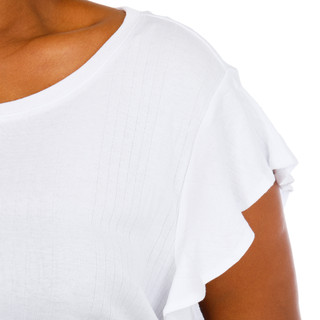 Thumbnail 3: Zac & Rachel Women's Plus Ribbed Comfort Stretch Flutter Sleeve Top 