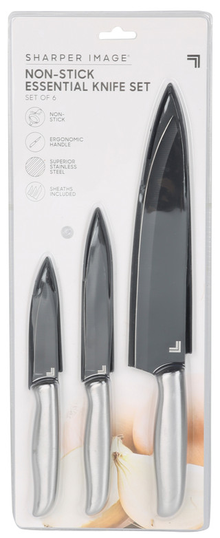 Thumbnail 1: Sharper Image 3 Pk Non Stick Kitchen Knives 