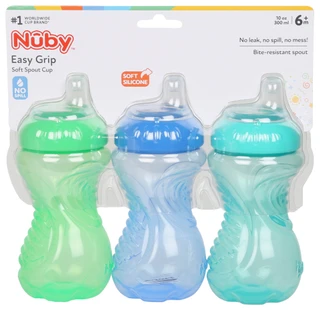 Thumbnail 1: Nuby 3 Pk Easy Grip No Spill Soft Spout Cups 