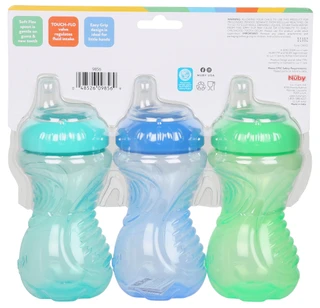 Thumbnail 4: Nuby 3 Pk Easy Grip No Spill Soft Spout Cups 