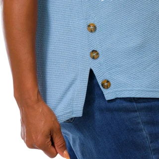 Thumbnail 4: Anneliese Women's Plus Textured Side Buttons Top 
