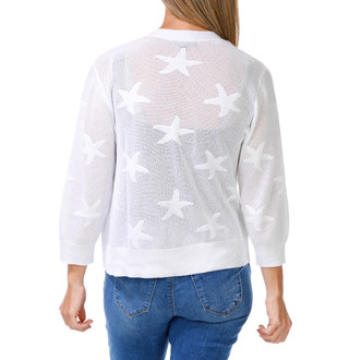 Thumbnail 2: ADRIENNE VITTADINI Women's Star Print Open Front Cardigan 
