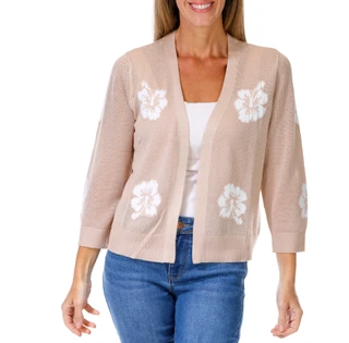 Thumbnail 1: ADRIENNE VITTADINI Women's Floral Open Front Cardigan  
