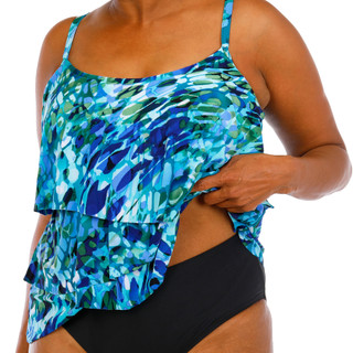 Thumbnail 2: Aqua Queen Women's Plus Two-Piece Swimsuit 