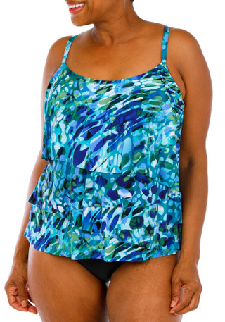 Thumbnail 1: Aqua Queen Women's Plus Two-Piece Swimsuit 
