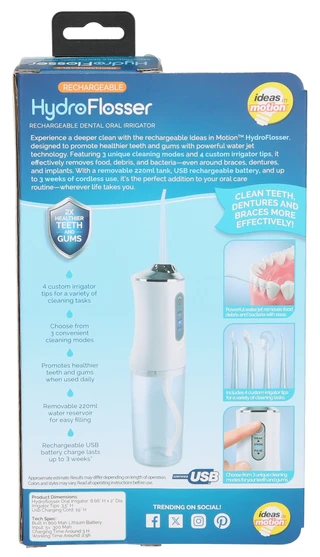 Thumbnail 3: Ideas in Motion Rechargeable Hydro Flosser 