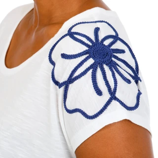 Thumbnail 2: Anneliese Women's Plus Embroidered Scoop Neck Top 
