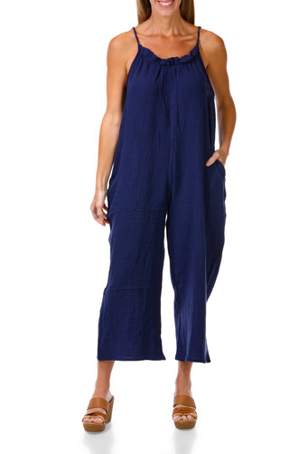 Thumbnail 1: DISCREET Women's Solid Sleeveless Jumpsuit  