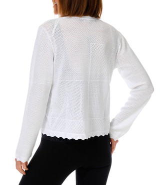 Thumbnail 2: ADRIENNE VITTADINI Women's Perforated Open Front Cardigan  