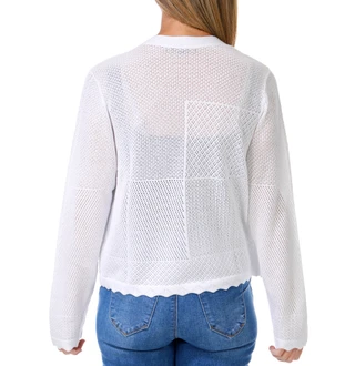 Thumbnail 2: ADRIENNE VITTADINI Women's Perforated Open Front Cardigan  