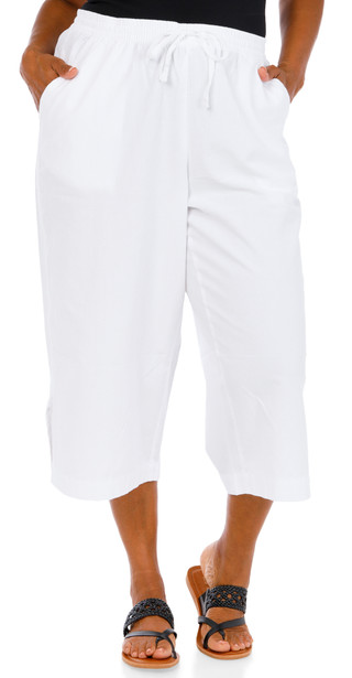 Thumbnail 1: Gloria Vanderbilt Women's Plus Blaine 4 Pocket Wide Leg Capris 
