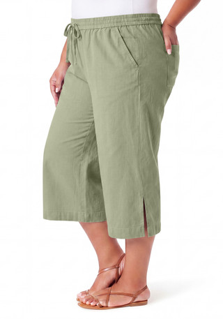 Thumbnail 2: Gloria Vanderbilt Women's Plus Blaine 4 Pocket Wide Leg Capris 