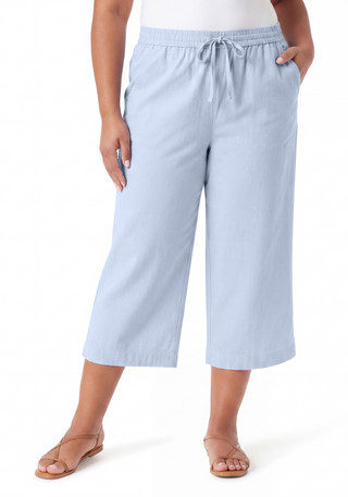Thumbnail 1: Gloria Vanderbilt Women's Plus Blaine 4 Pocket Wide Leg Capris 