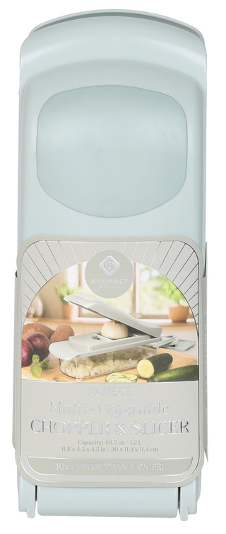 Thumbnail 2: GOURMET KITCHEN 10 Pc Multi-Vegetable Chopper & Slicer 