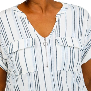 Thumbnail 4: Cure Women's Plus 2 Pocket Quarter Zip Top 