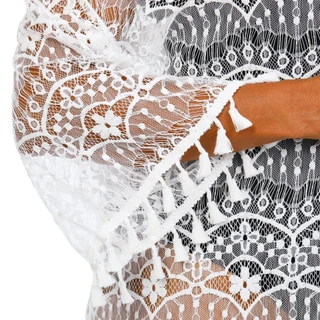 Thumbnail 2: Fyve Women's Plus Lace & Fringe Kimono 
