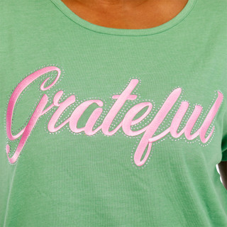 Thumbnail 2: Sable Sky Women's Plus Embroidered Rhinestone Grateful Top 