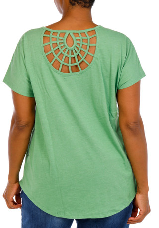Thumbnail 3: Sable Sky Women's Plus Embroidered Rhinestone Grateful Top 