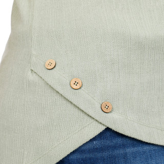 Thumbnail 2: Above and Beyond Women's Plus Textured Side Buttons Top 